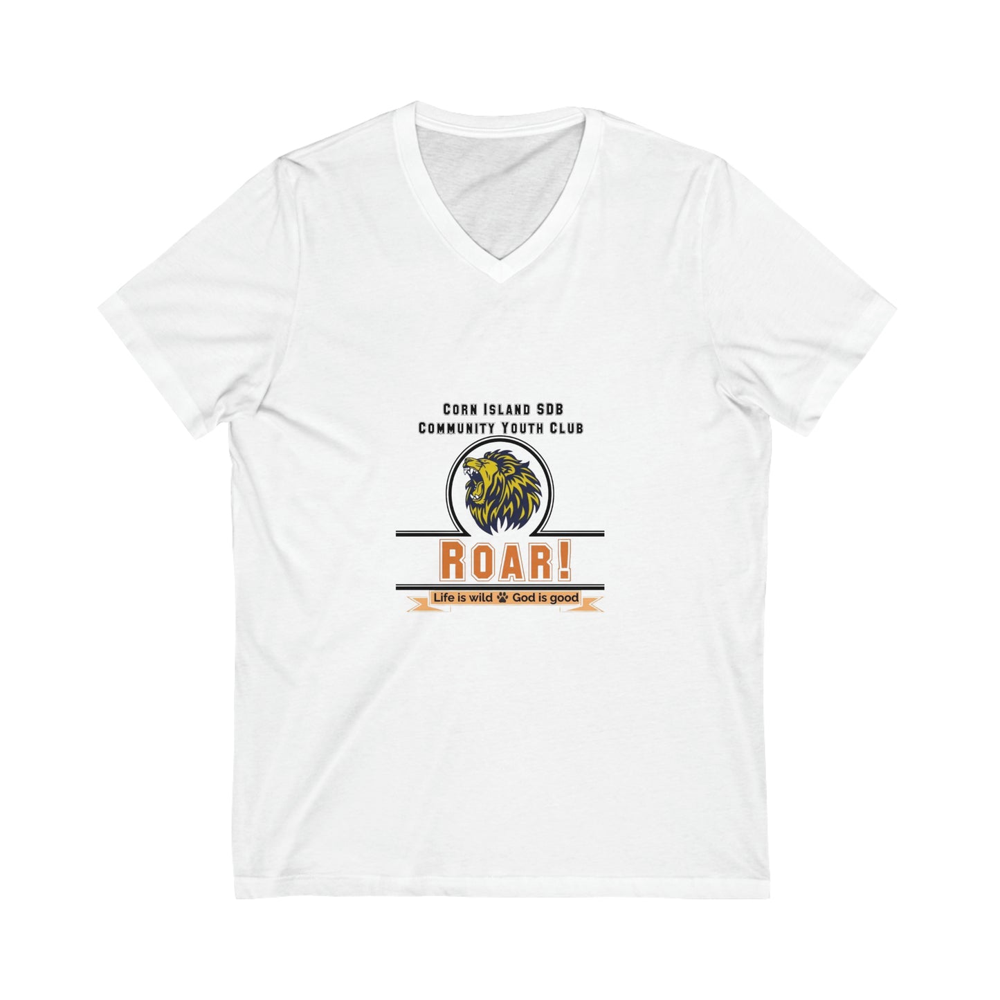 Unisex Jersey Short Sleeve V-Neck Tee