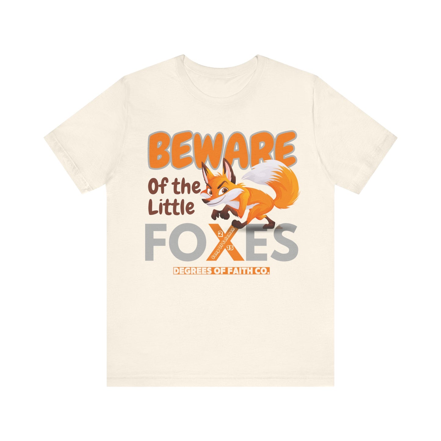 Beware of the Little Foxes Tee, Unisex Fox Graphic T-Shirt, Cute Animal Art Shirt, Christian Message Tee, Bible Verse Apparel