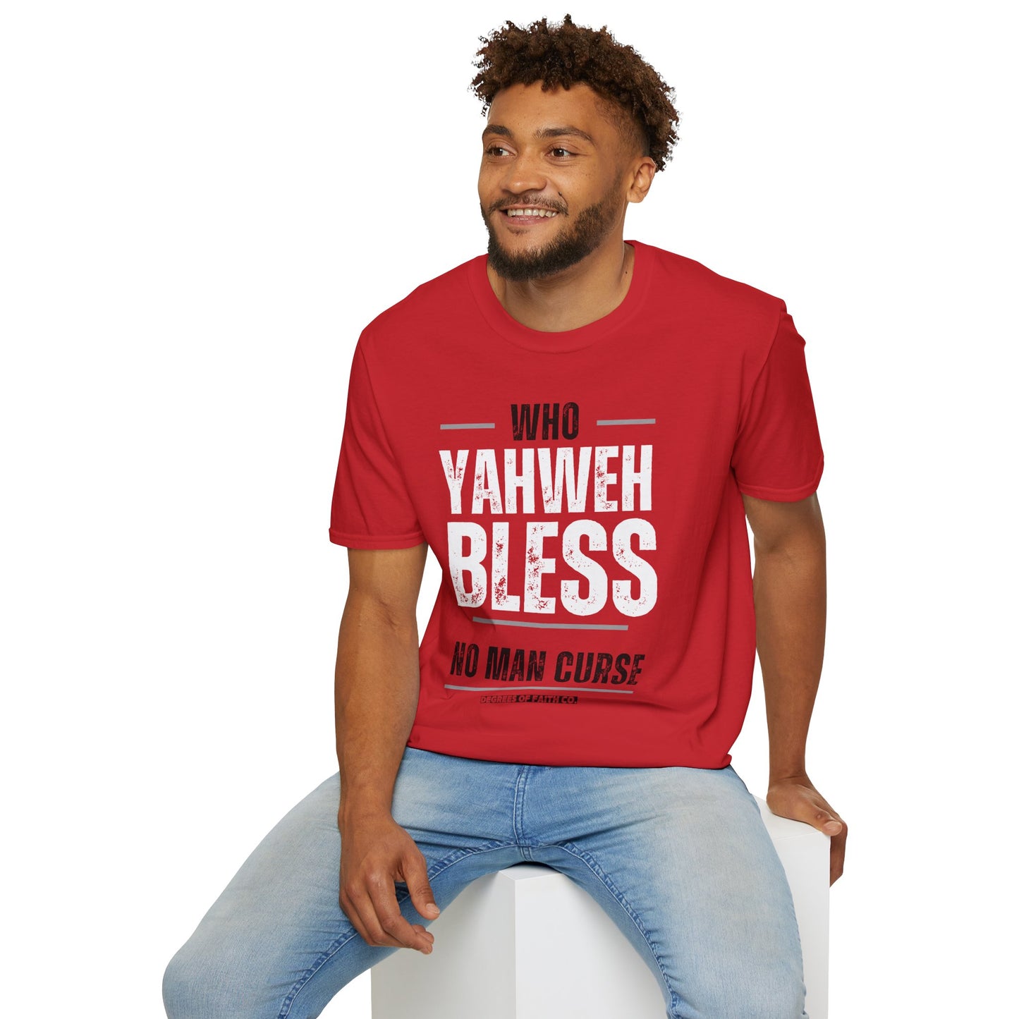 "Who Yahweh Bless No Man Curse" Motivational Tee, Faith-Based Apparel, Religious Gift, Inspirational Wear