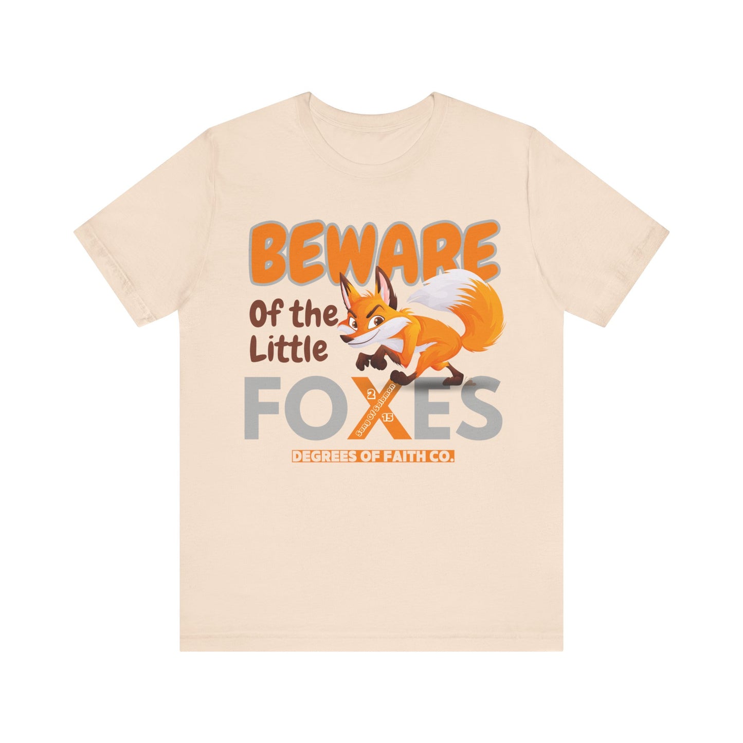 Beware of the Little Foxes Tee, Unisex Fox Graphic T-Shirt, Cute Animal Art Shirt, Christian Message Tee, Bible Verse Apparel