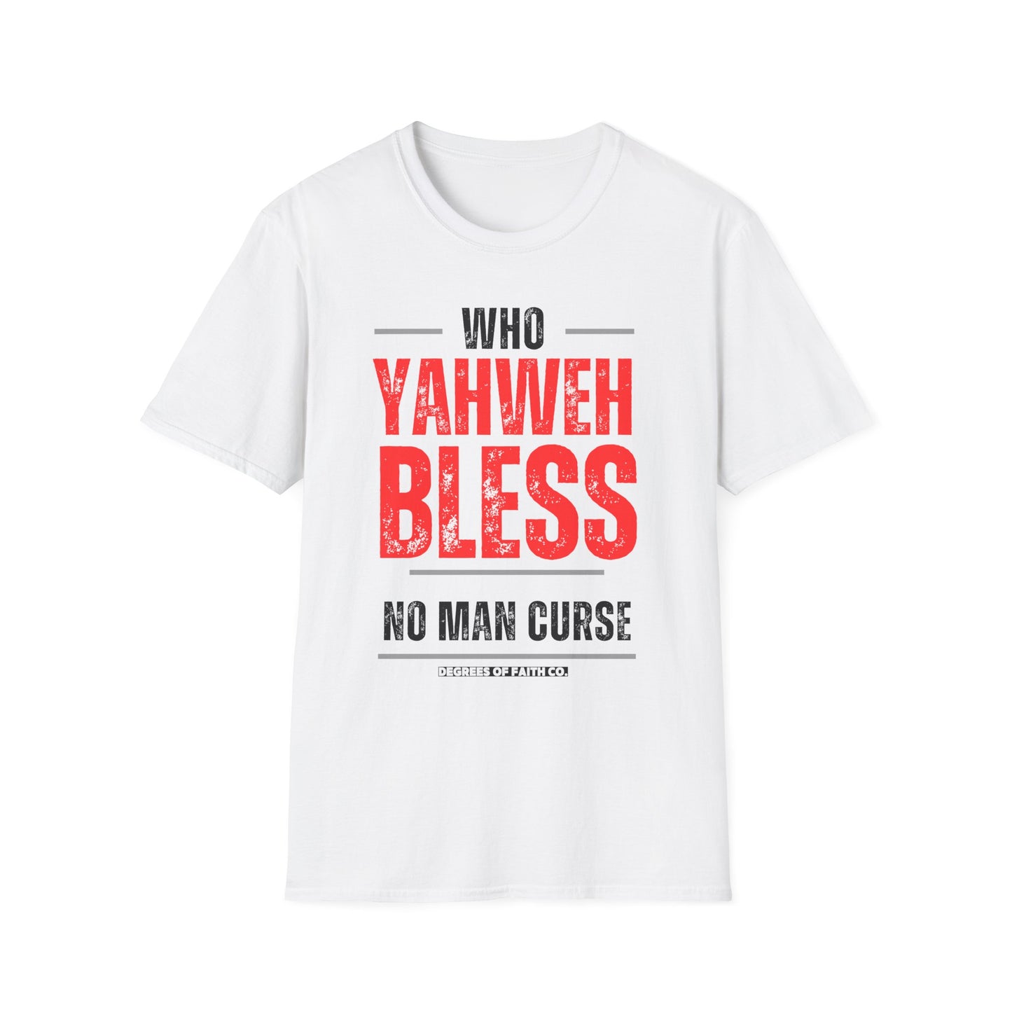 "Who Yahweh Bless No Man Curse" Motivational Tee, Faith-Based Apparel, Religious Gift, Inspirational Wear