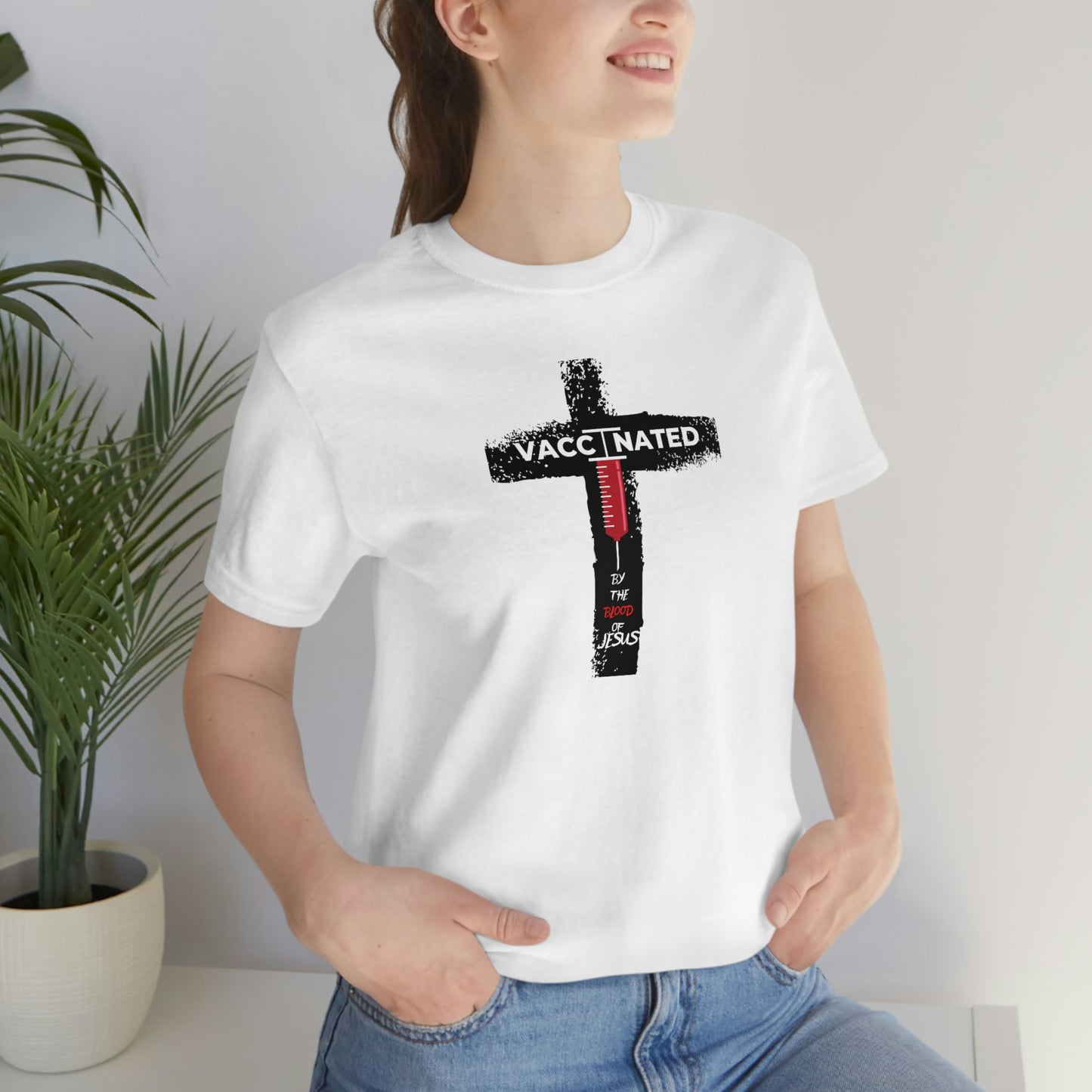 Vaccinated by the Blood of Jesus Tee